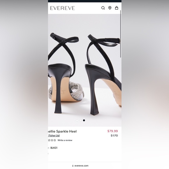 New With Box MARC FISHER EVEREVE Canellie Sparkle Heel Sandal 7.5 - Picture 4 of 5